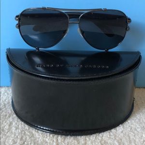 Marc by Marc Jacobs Black Aviator Sunglasses